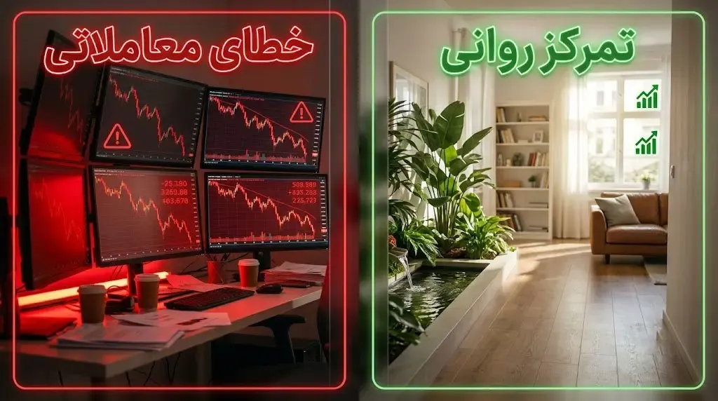 قانون طلایی فاصله فیزیکی از چارت و استراحت اجباری مغز | صرافی کیف پول من
