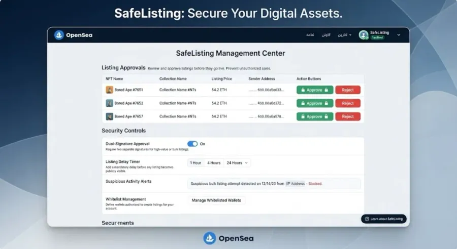 مفهوم SafeListing در اوپن سی چیست و چه کاربردی دارد؟ | کیف پول من