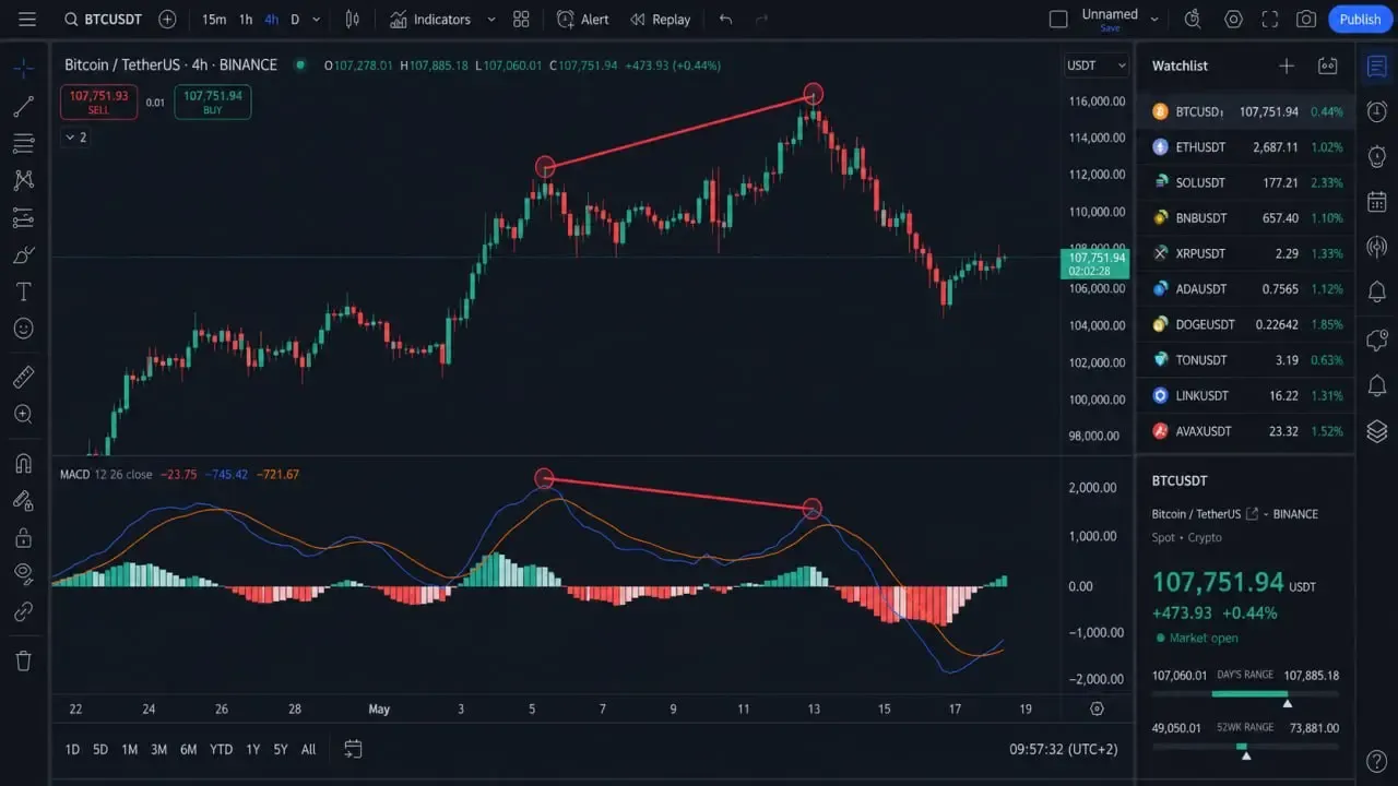 واگرایی معمولی (Regular Divergence) | صرافی کیف پول من