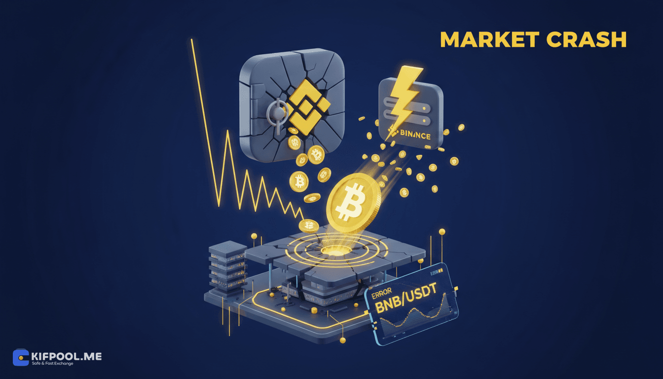 سقوط بازار کریپتو پس از گزارش هک بایننس؛ قیمت BNB بیش از ۷٪ کاهش یافت