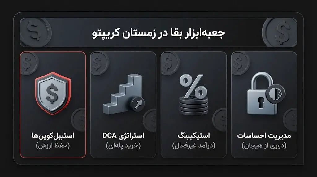 راهنمای بقا در زمستان کریپتویی: چگونه سرمایه خود را حفظ کنیم؟ | کیف پول من