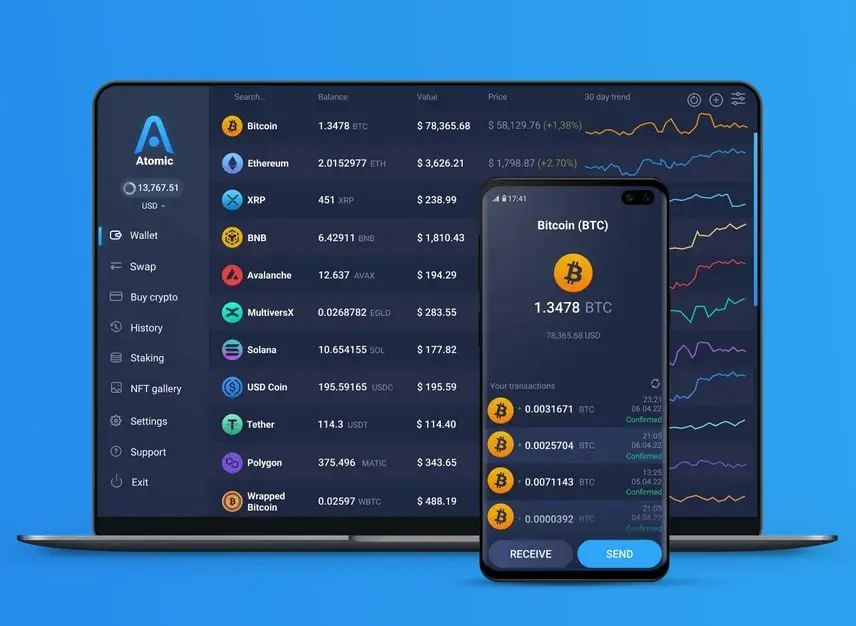 اتمیک ولت (Atomic Wallet): رابط کاربری آسان برای مدیریت سبد سرمایه | کیف پول من