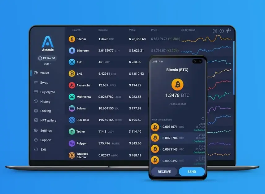 اتمیک ولت (Atomic Wallet): رابط کاربری آسان برای مدیریت سبد سرمایه | کیف پول من