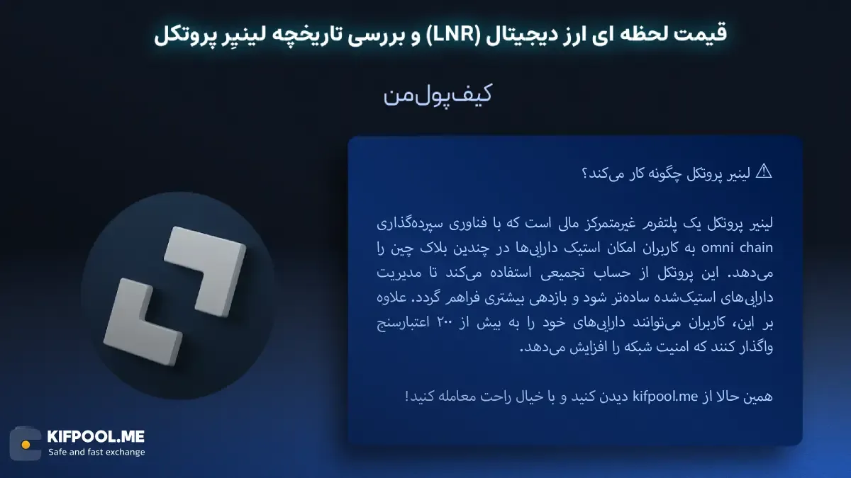 قیمت امروز  لینیر پروتکل| خرید LNR بدون محدودیت | خرید آنی ارز  لینیر پروتکل| صرافی کیف پول من