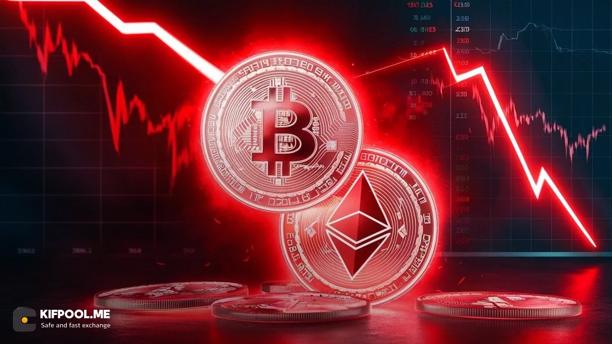 سقوط شدید بیت‌کوین و اتریوم؛ ۱۸۰ میلیون دلار در یک ساعت لیکویید شد