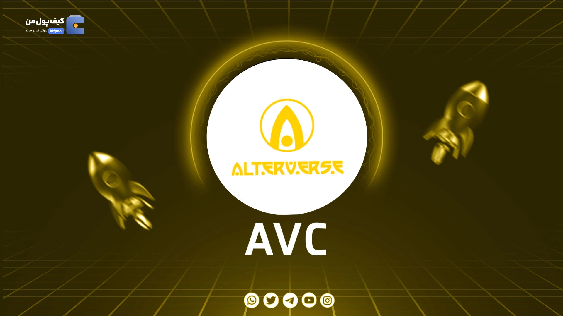 نمودار لحظه ای ارز دیجیتال آلتر ورس AVC در صرافی کیف پول من