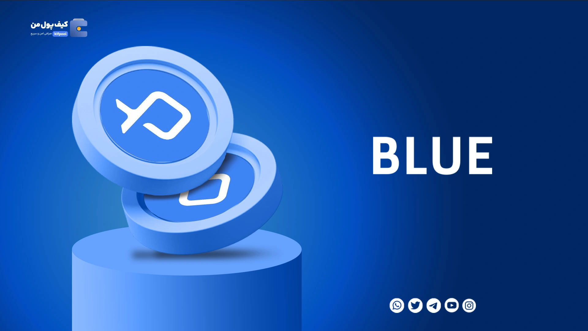 خرید و فروش ارز دیجیتال بلوفین BLUE با کمترین کارمزد در صرافی کیف پول من