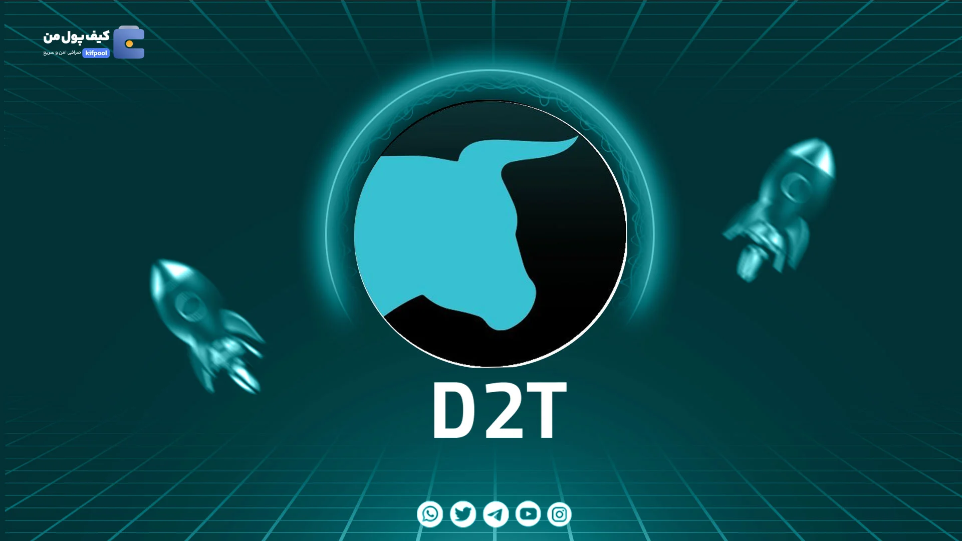 نمودار لحظه ای ارز دیجیتال دش 2 ترید D2T در صرافی کیف پول من