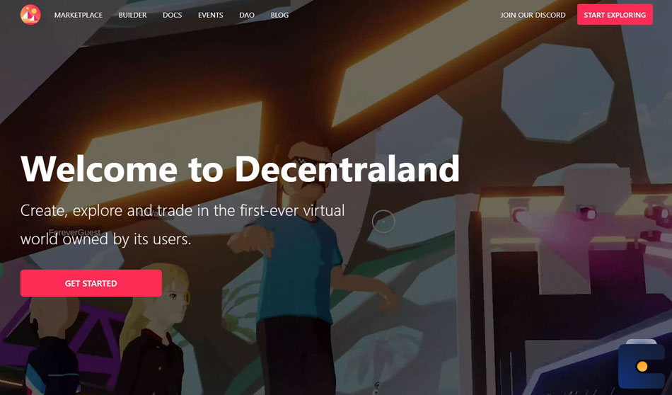 صفحه اصلی وبسایت دیسنترالند | چگونه وارد بازی دیسنترالند شویم؟ | چگونه دیسنترالند را بازی کنیم؟ | how to play decentraland?