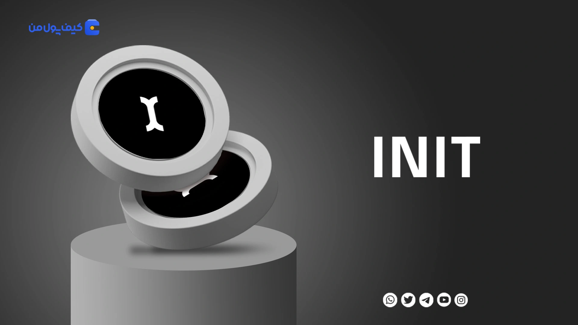 نمودار لحظه ای ارز دیجیتال اینیتیا INIT در صرافی کیف پول من