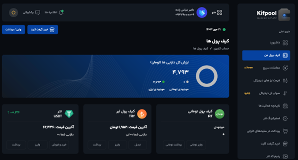 آموزش تصویری واریز اتریوم به صرافی کیف پول من در شبکه لینیا | کیف پول من | خرید بیت کوین