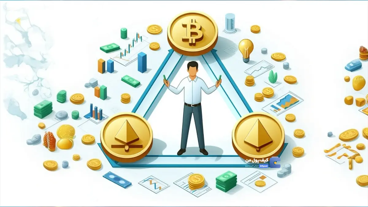 آربیتراژ مثلثی چیست؟ | بررسی نقاط ضعف و قوت آربیتراژ مثلثی | کیف پول من | خرید تتر