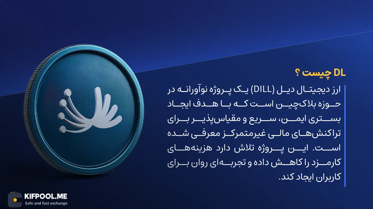 ارز دیجیتال DL چیست؟ | خرید و فروش ارز Dill | خرید سریع ارز مدیل | صرافی ارز دیجیتال کیف پول من