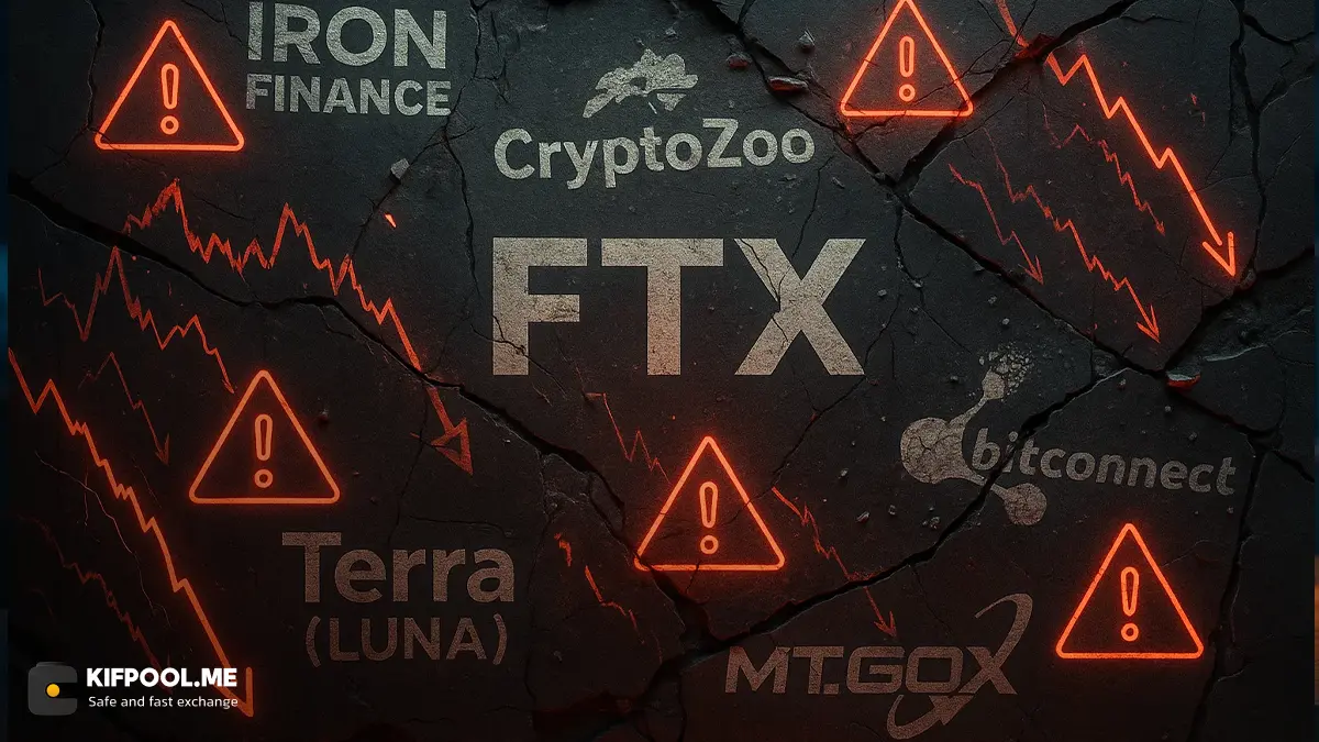 بزرگترین شکستها در پروژههای رمزارزی: چه عواملی باعث سقوط آنها شد؟ | صرافی کیف پول من