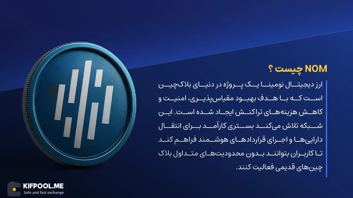 ارز دیجیتال NOM چیست؟ | خرید و فروش Nomina| خرید سریع ارز نومینا| صرافی ارز دیجیتال کیف پول من