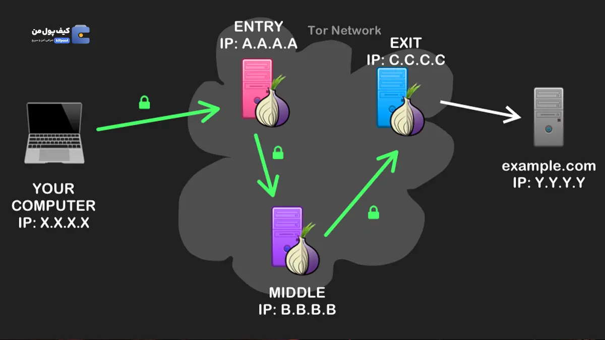 آیا Tor یک VPN است؟ بررسی تفاوت‌ها و کاربردهای هرکدام | صرافی کیف پول من