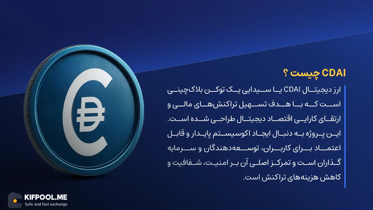ارز دیجیتال cDAI چیست؟ | خرید و فروش CDAI| خرید سریع ارز سیدایی| صرافی ارز دیجیتال کیف پول من